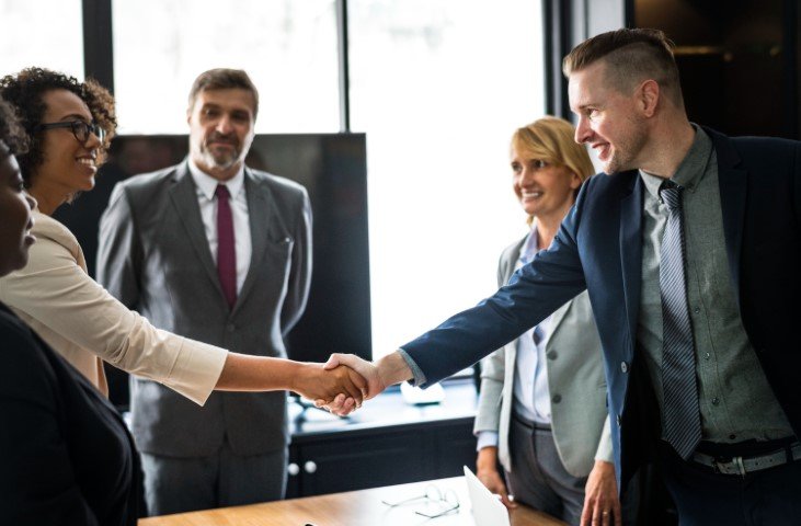 Business handshake