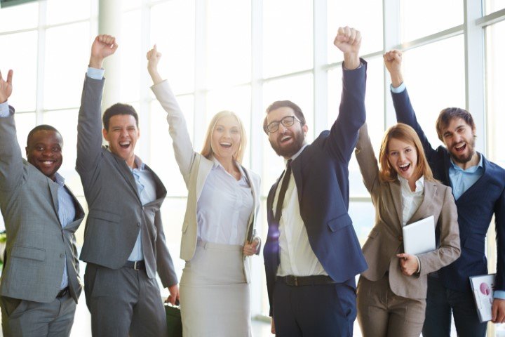 Team celebrating success